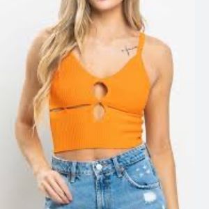 Spaghetti Strap Cutout Yoko Top